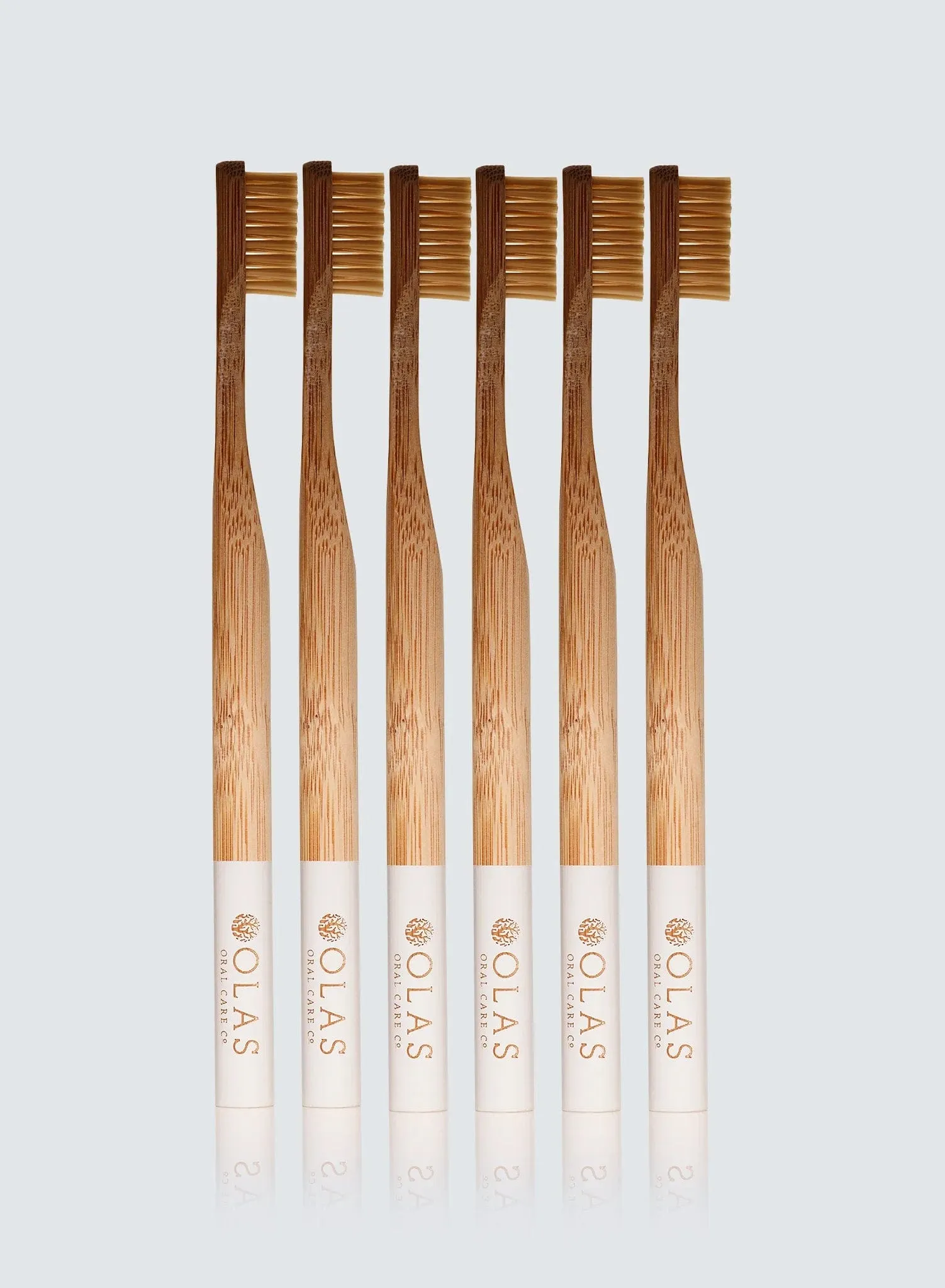 OLAS Toothbrush Natural - White Handle (6-pack)