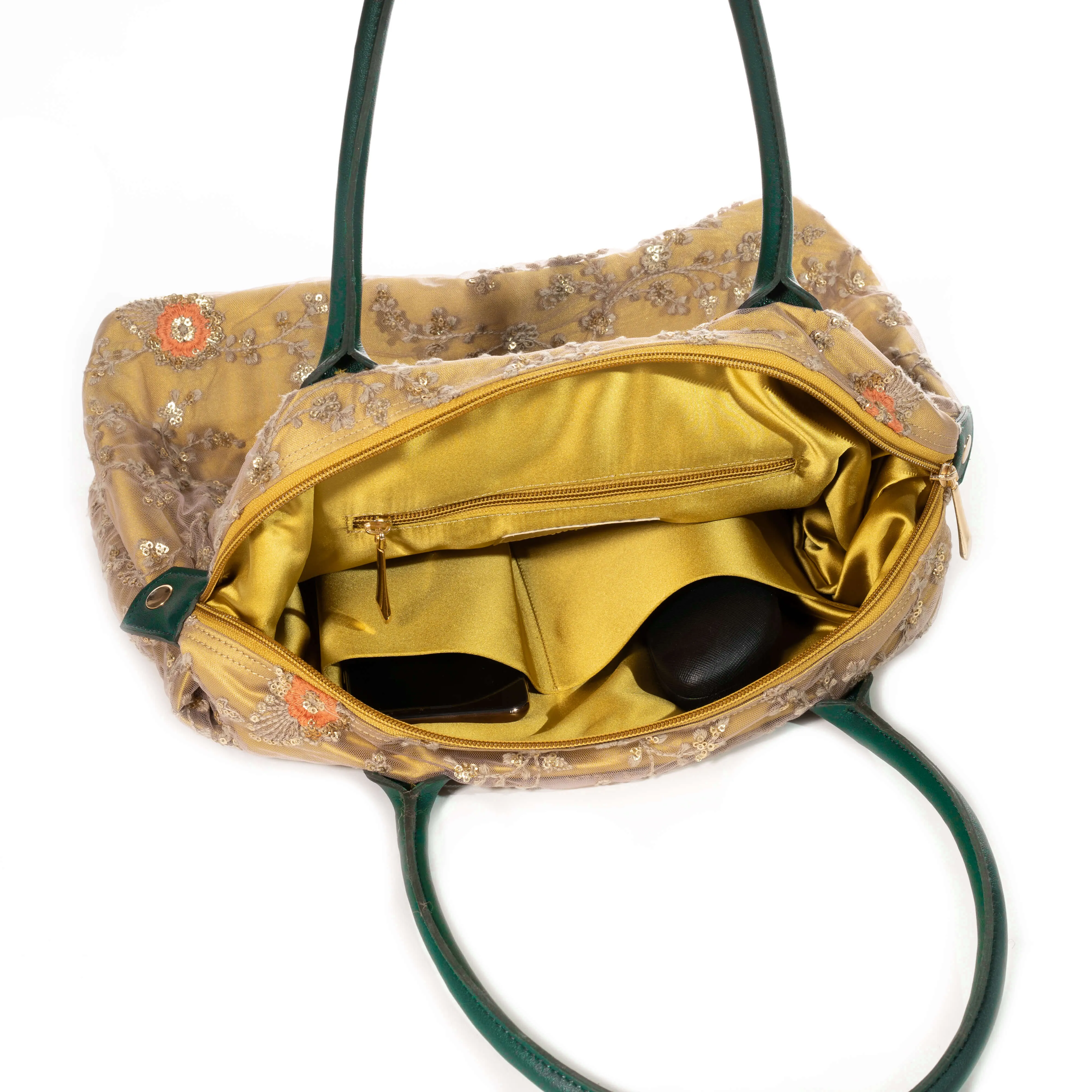 Olive Gold Haven | Lace Bag