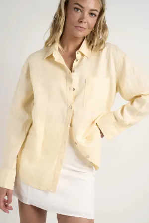 Optimum Linen Oversized Shirt Lemon