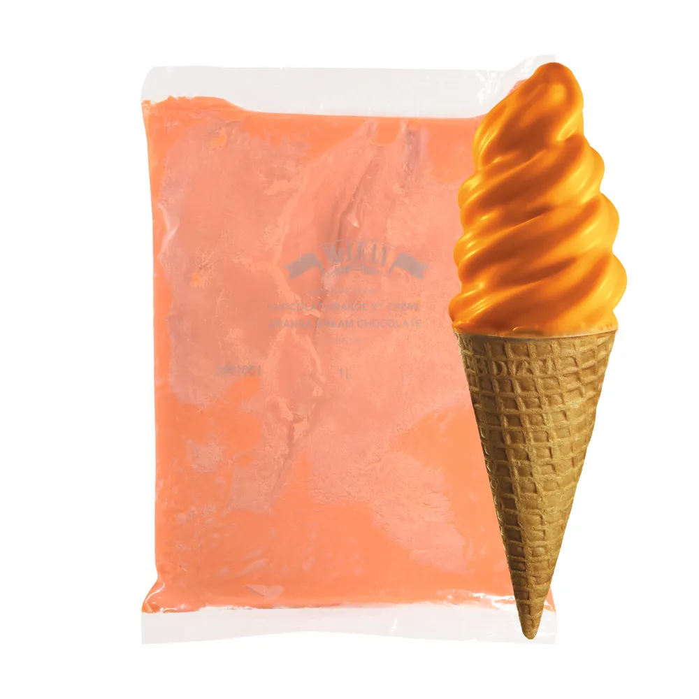 Orange and Cream Chocolate Cone Dip Coating (Case = 5 x 1L Bags) by McLean Canada