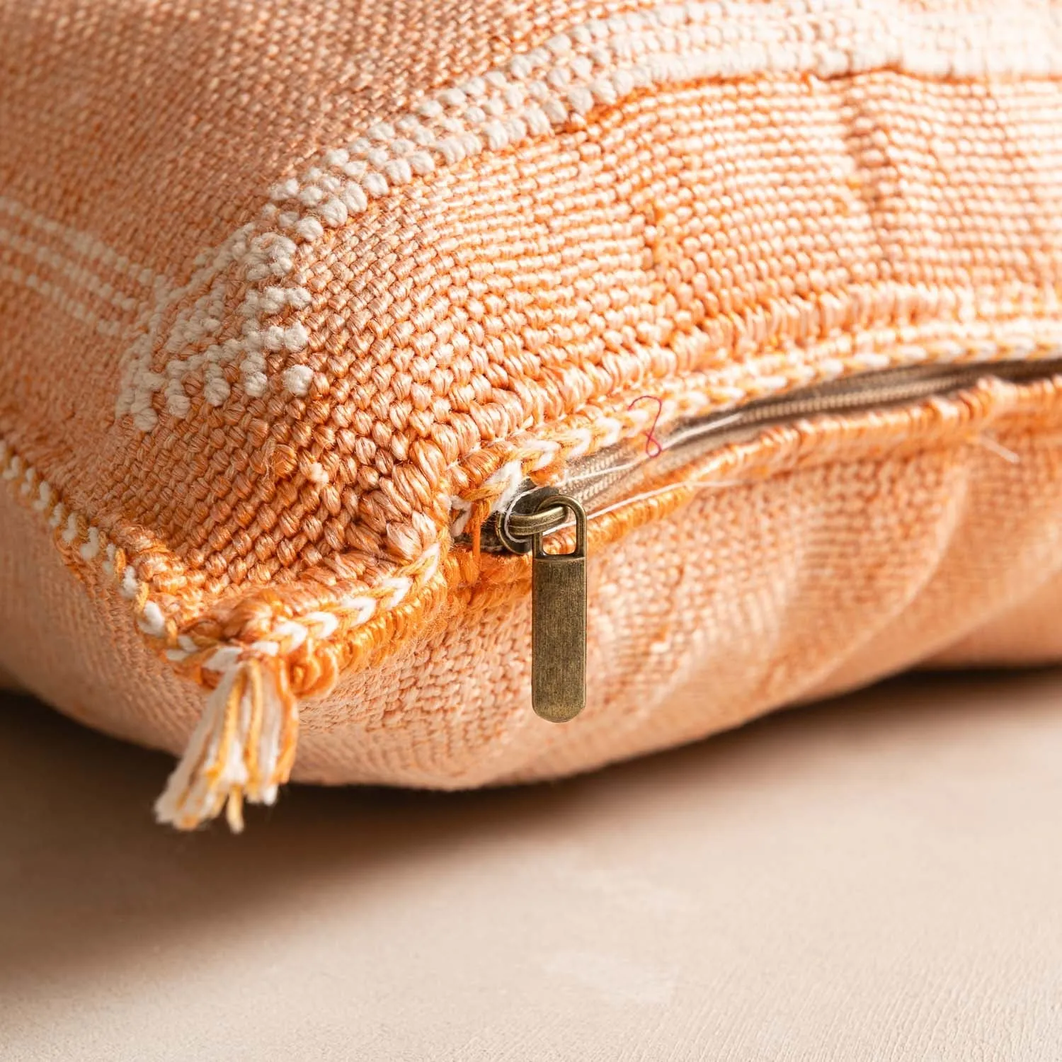 Orange  Cactus silk pillow cover