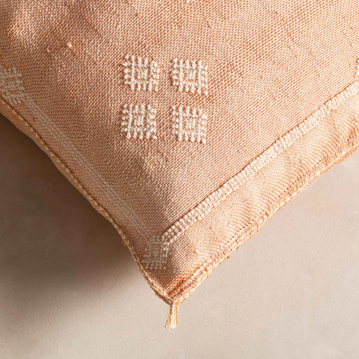 Orange  Cactus silk pillow cover