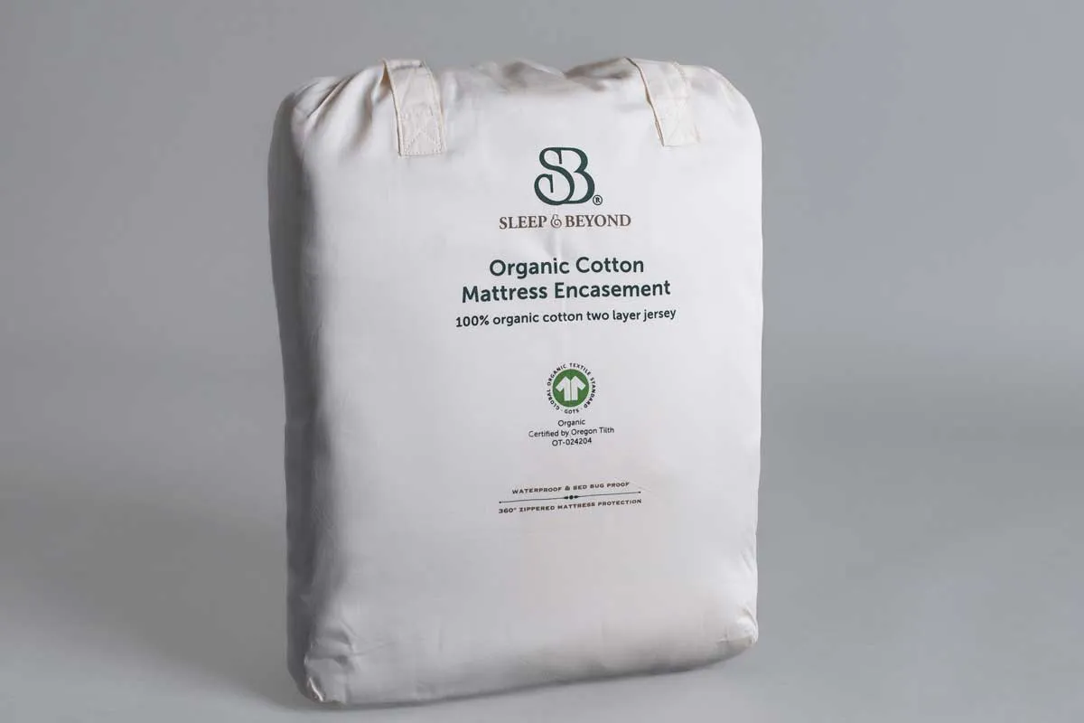 Organic Cotton Waterproof Mattress Encasement by Sleep & Beyond
