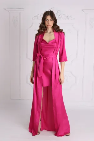 OUTLET Halat satin Wave lung Fucsia