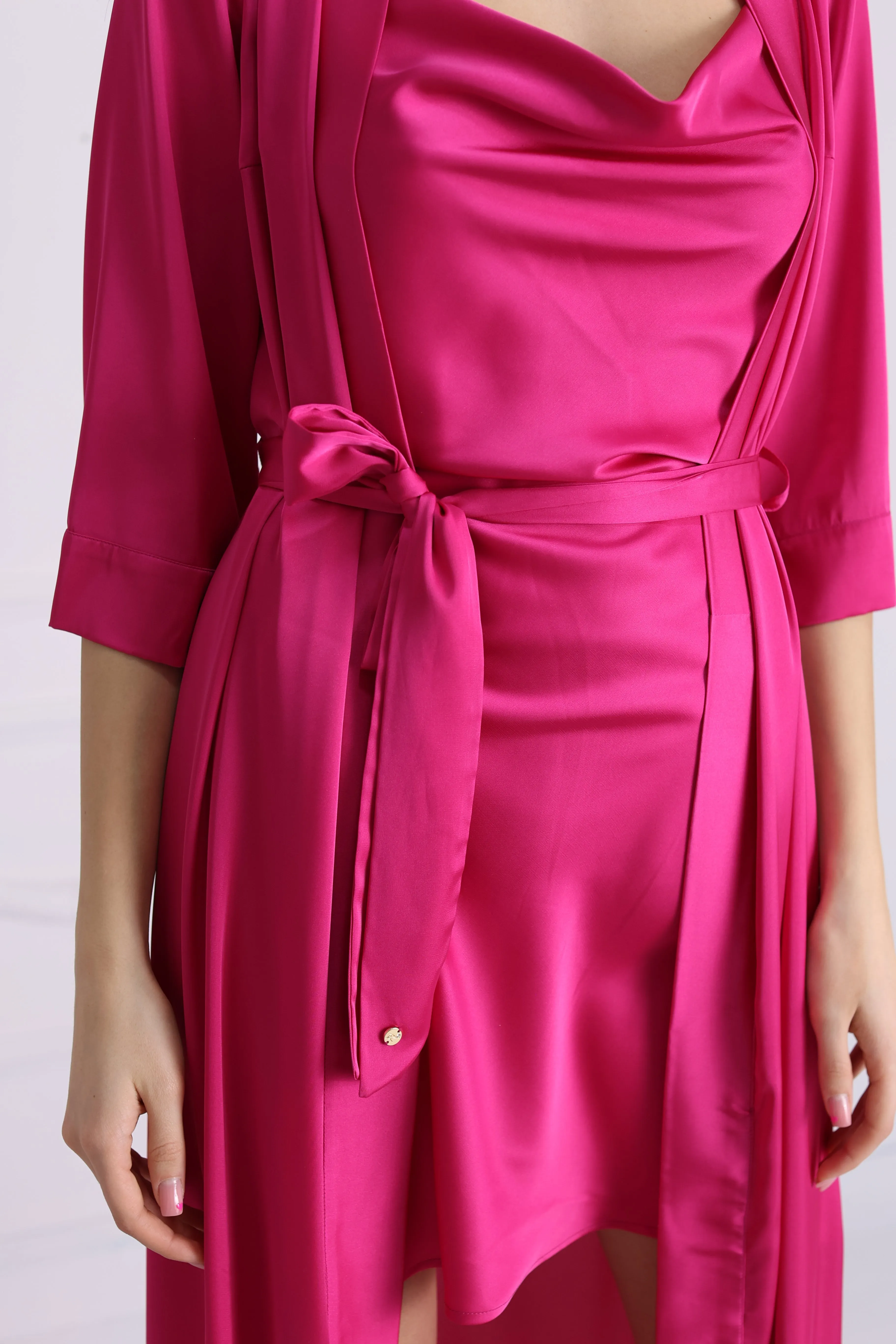 OUTLET Halat satin Wave lung Fucsia