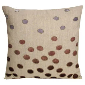 Ovals Cotton Linen Bolster Iris Pillow