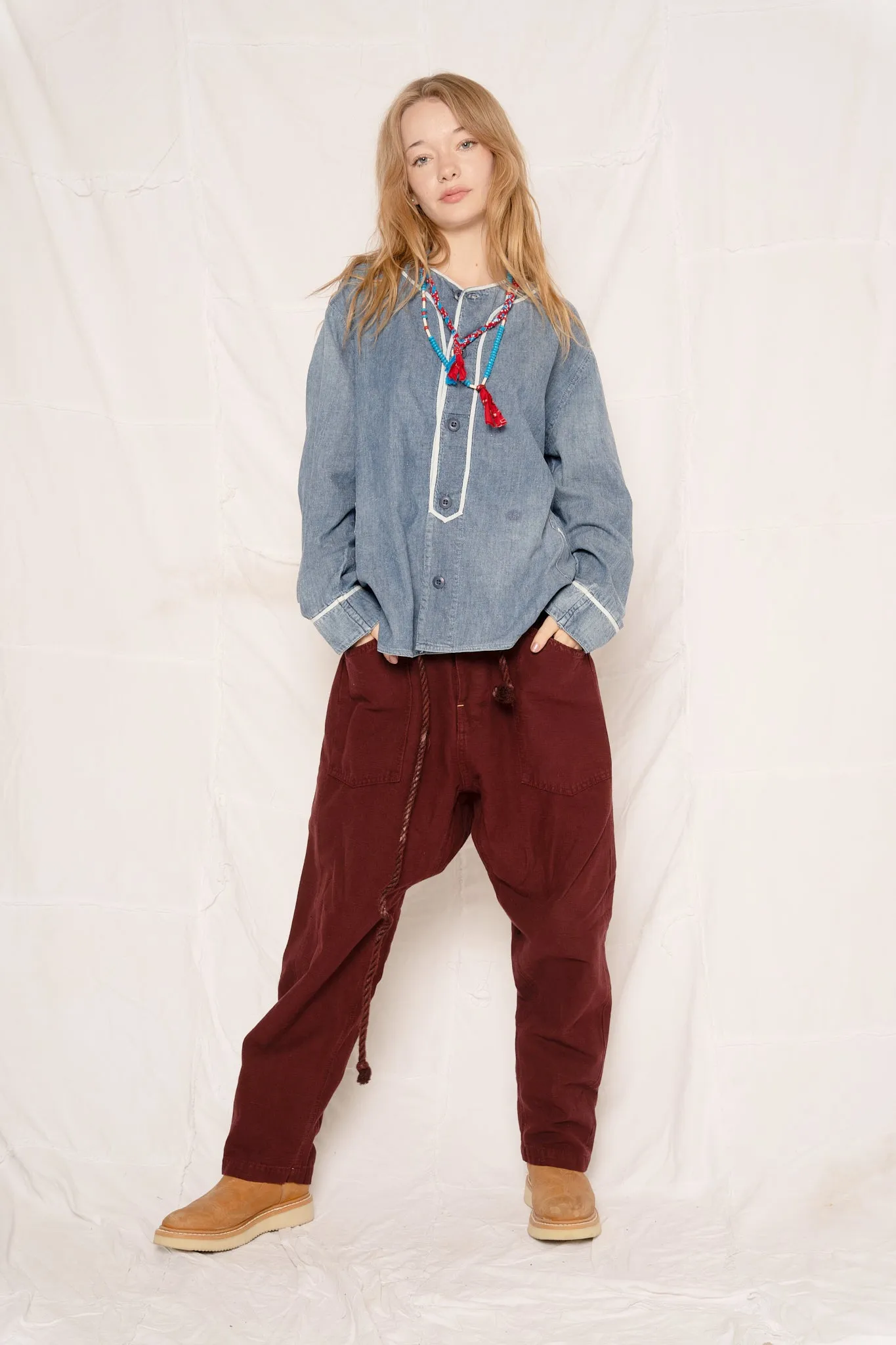 P38 Linen/Cotton Deep Burgundy