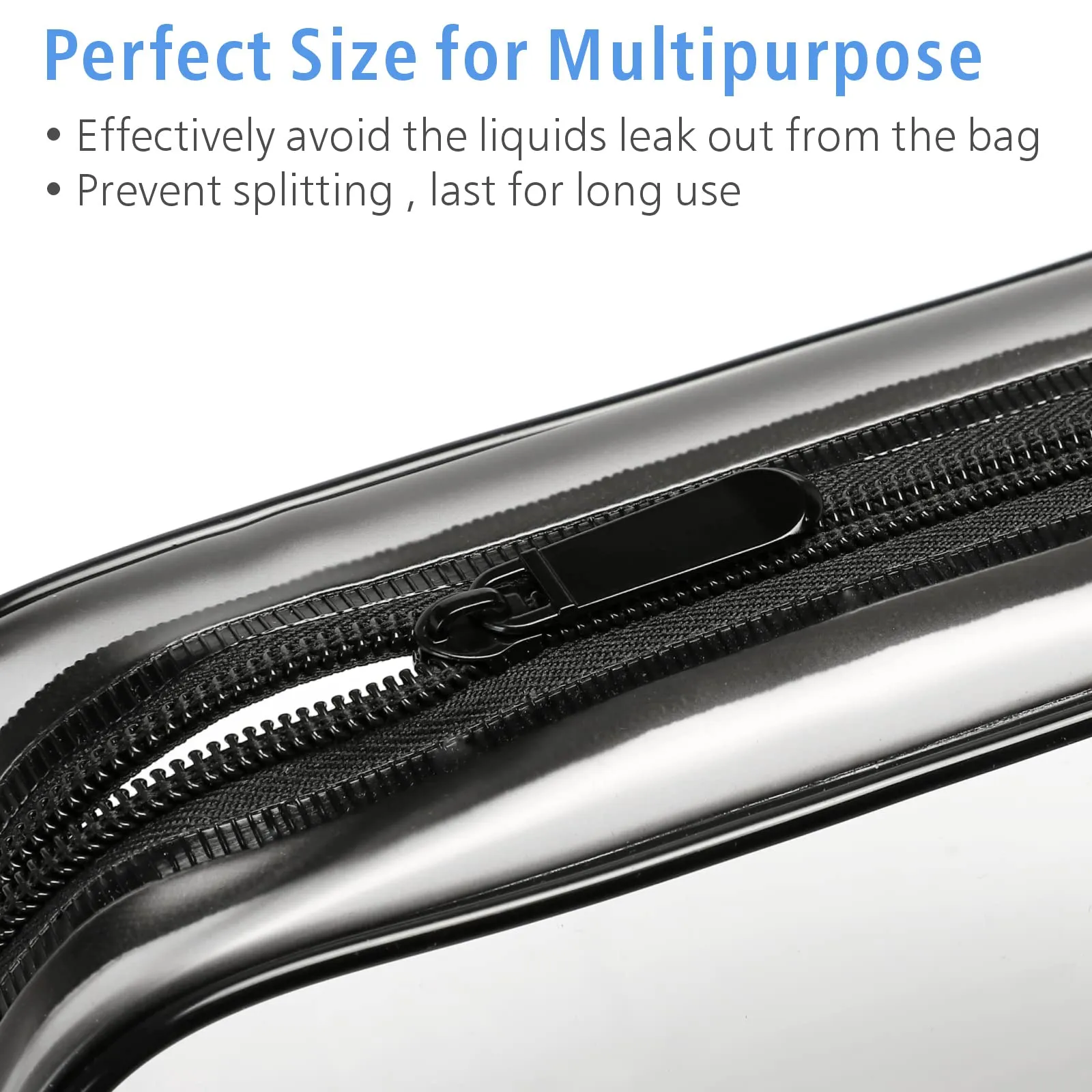 PACKISM TSA Approved Toiletry Bags - 2 Pack Clear Toiletry Bags Clear Travels Bags for toiletries, Clear Cosmetic Bags with Zipper Carry on Toiletry Bag Airport Airline Compliant Bag, Black