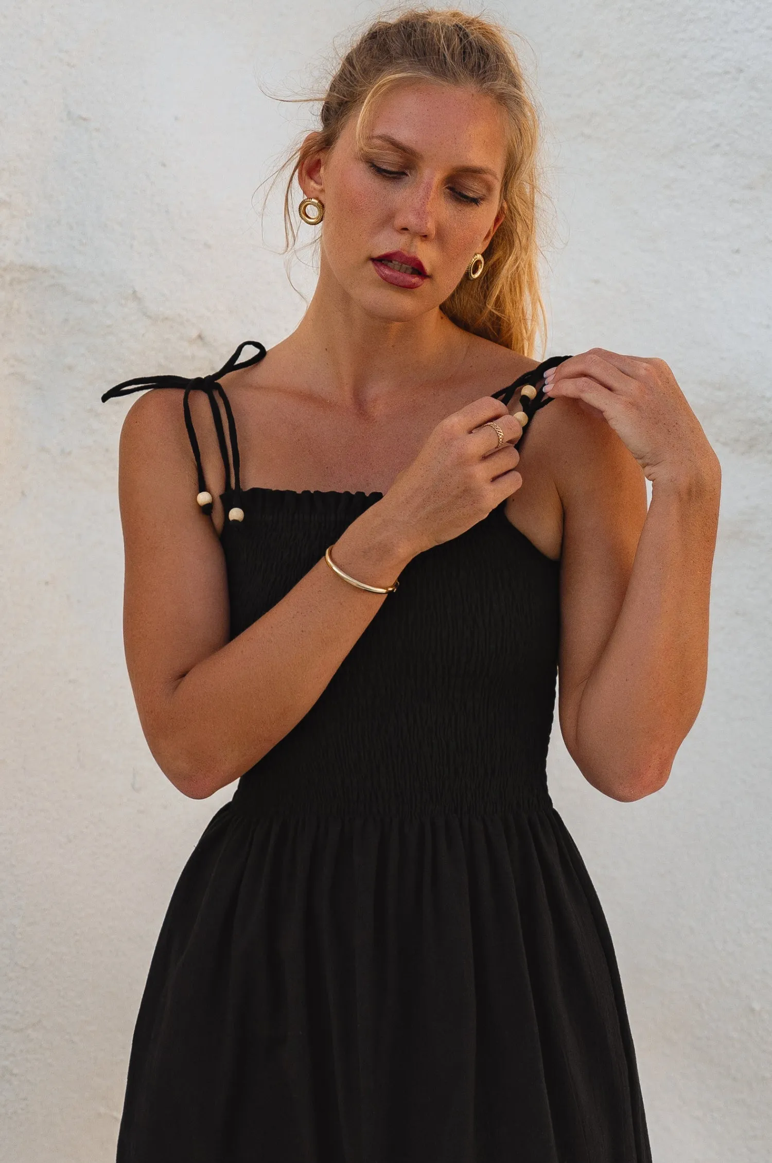 Paradiso Linen Midi Dress – Lightweight Crinkle Linen