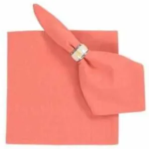 Peach Flatweave Napkins 22" x 22" 100% Cotton - Set of 4