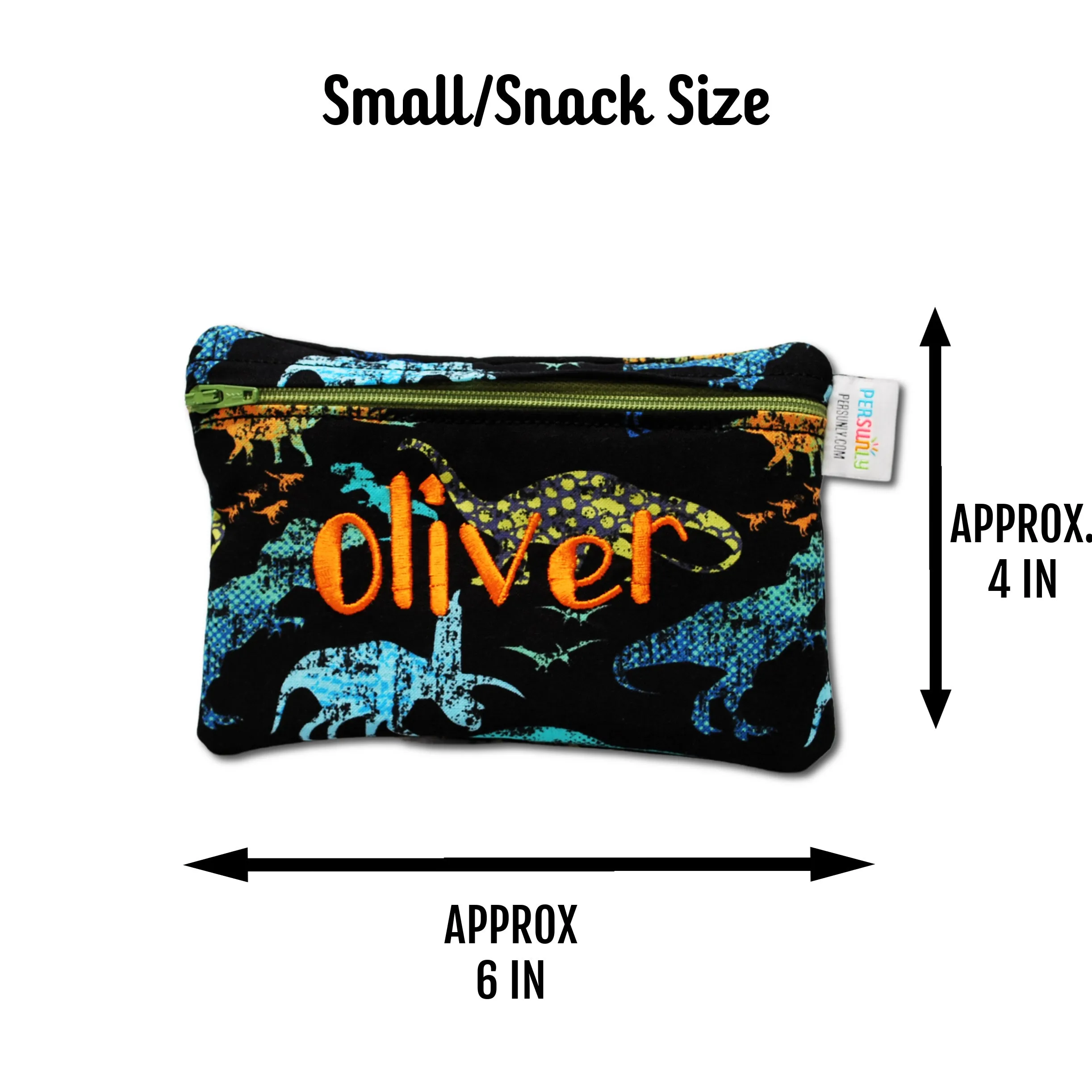 Personalized Reusable Dinosaur SET of 4 Back to School lunch set
