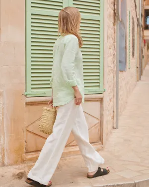 Petra - Linen Shirt in Mint