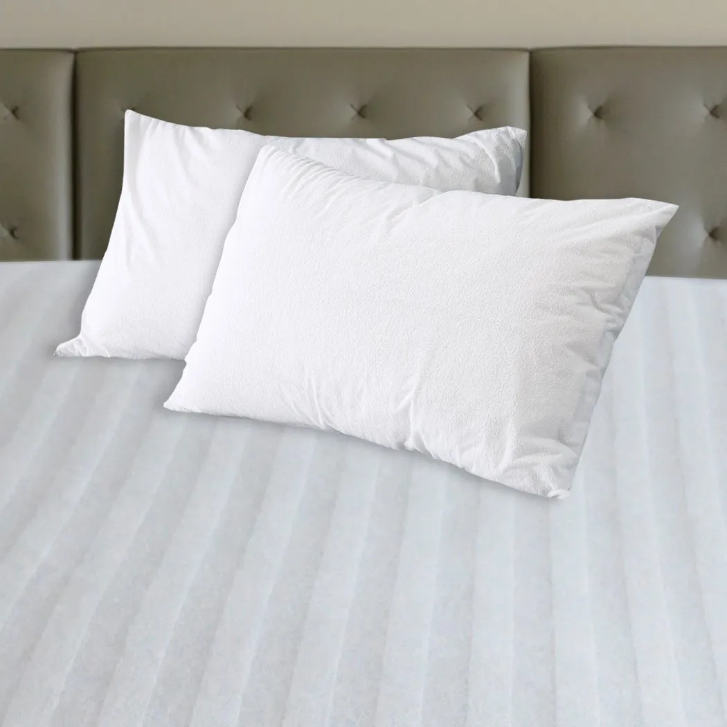 Pillow Protector Pillowcase Cases Cover Terry Cotton Soft Standard x2