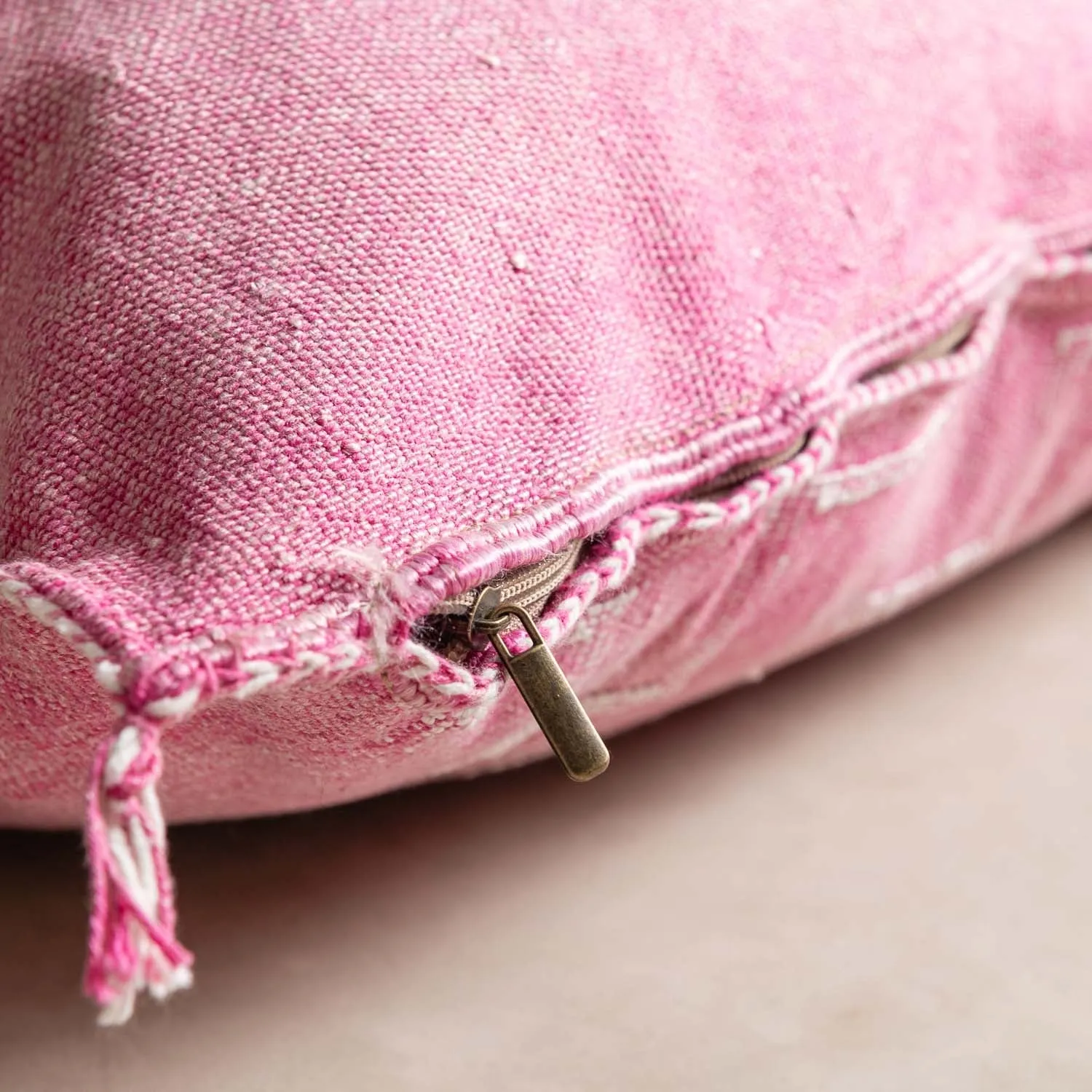 Pink Cactus silk pillow cover