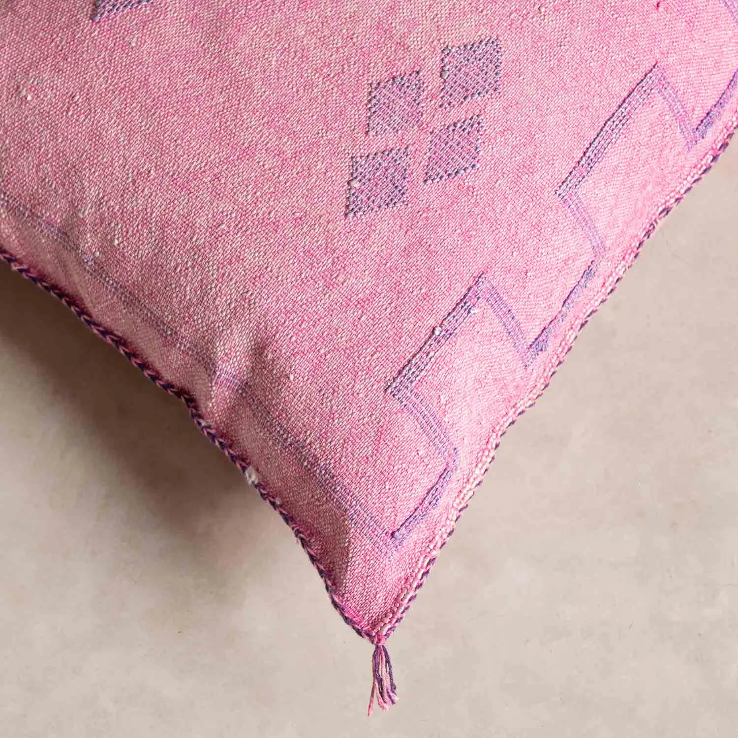 Pink Cactus silk pillow cover