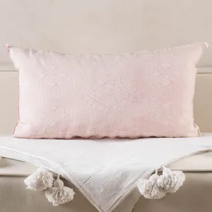 Pink Cactus silk pillow cover