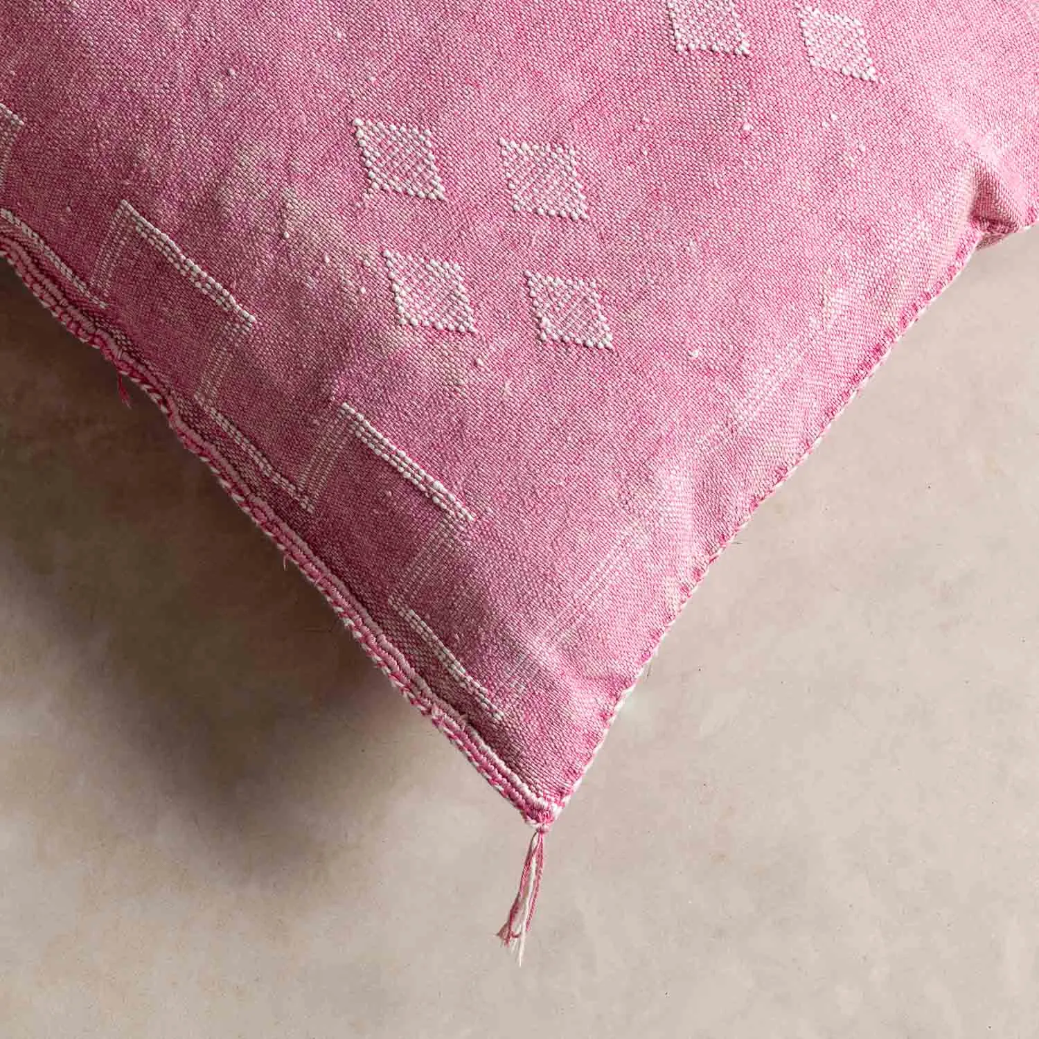 Pink Cactus silk pillow cover