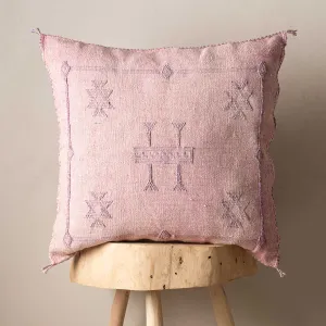 Pink Cactus silk pillow cover