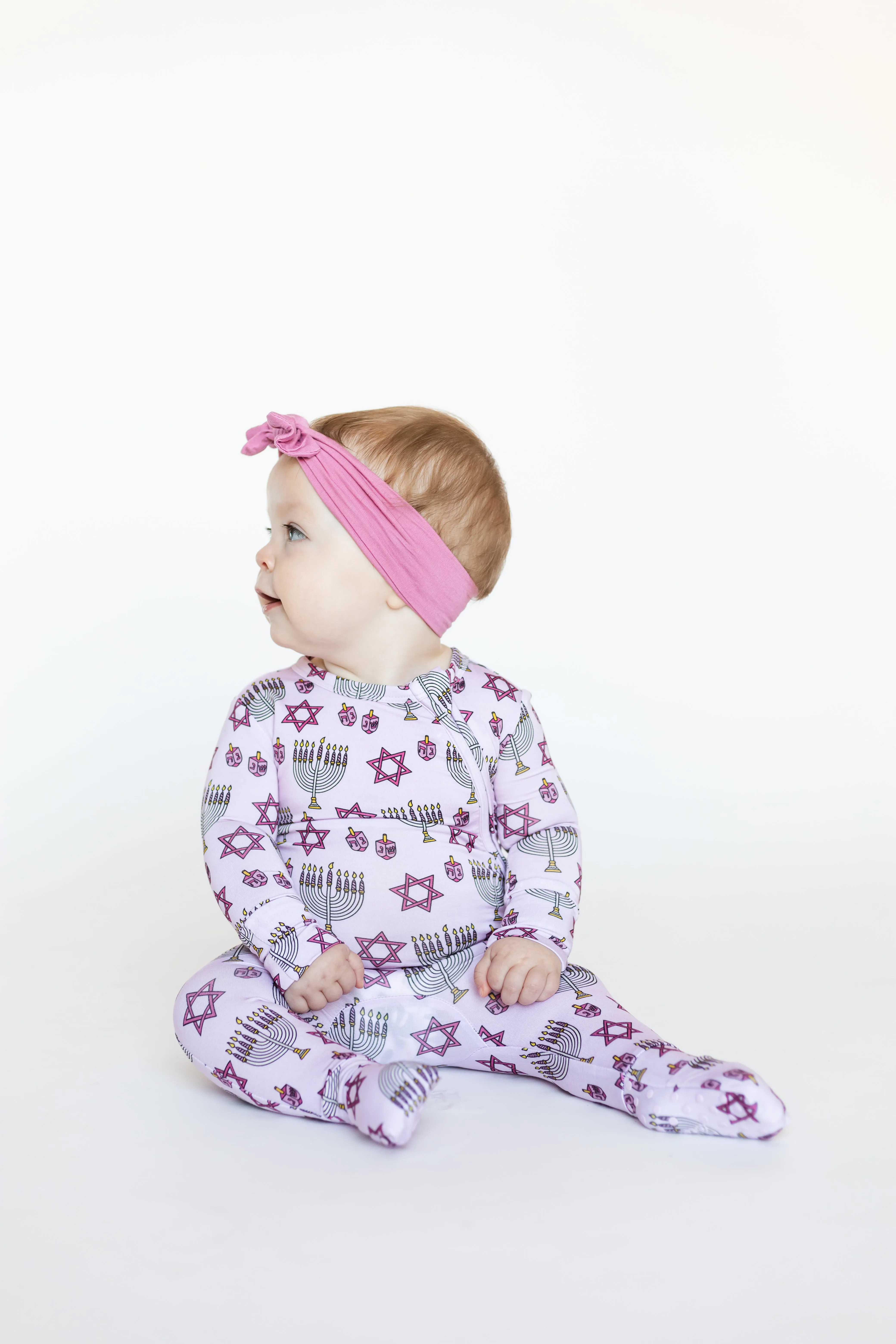 Pink Dreidel Convertible Footie