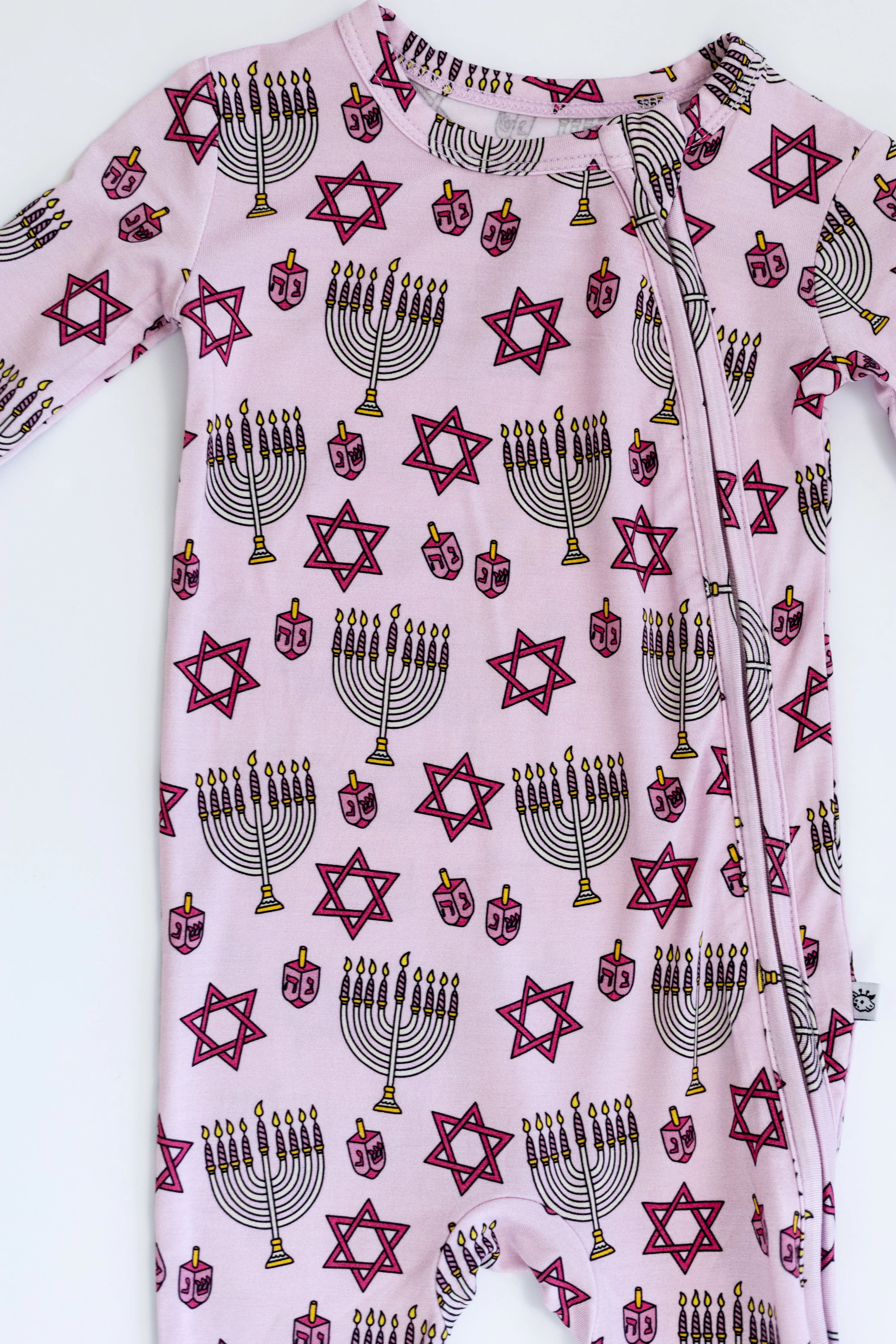 Pink Dreidel Convertible Footie