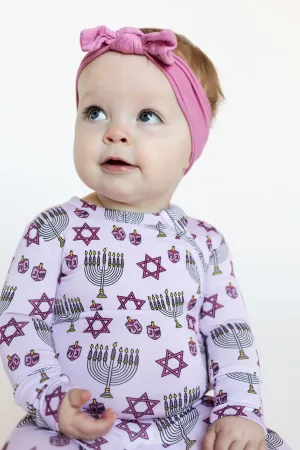 Pink Dreidel Convertible Footie
