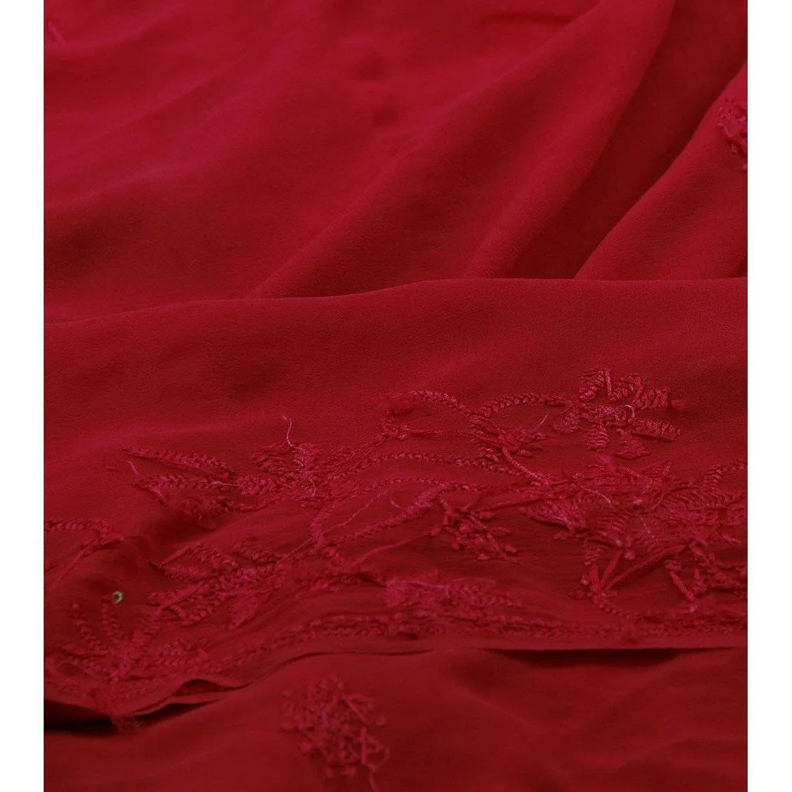 Pink Georgette Saree with Chikankari (100000029924)