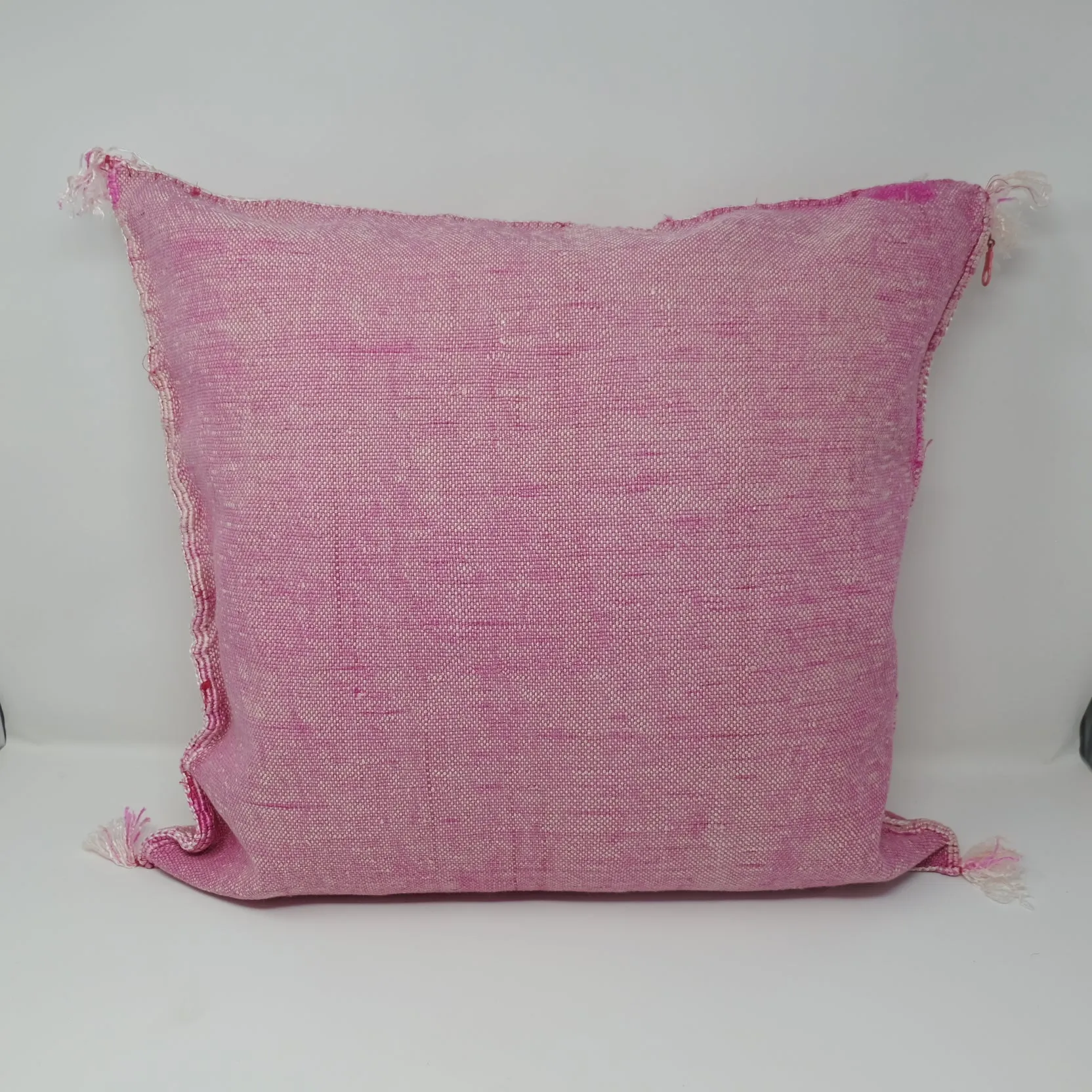 Pink Moroccan Cactus Sabra Silk Pillow