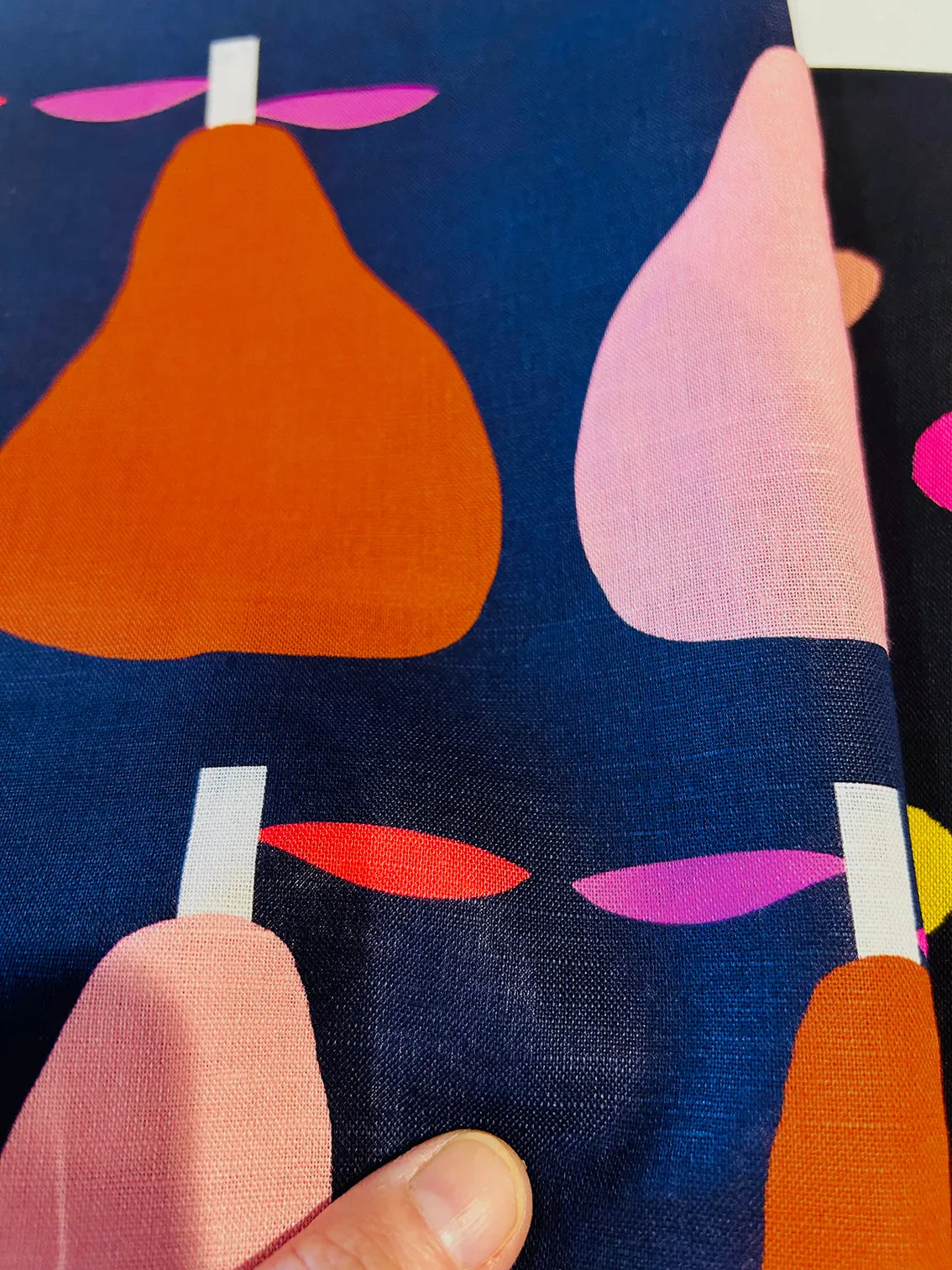 Pink Pear organic cotton linen