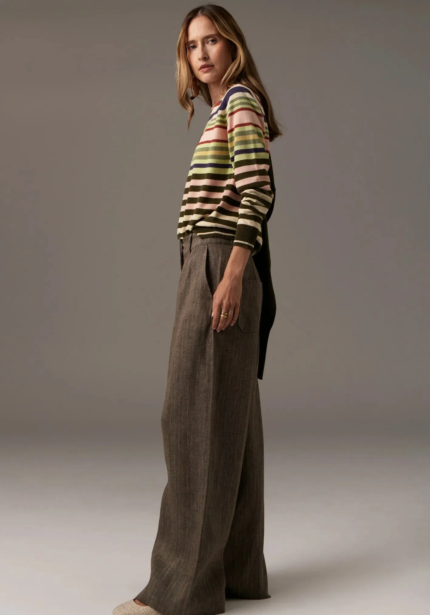 Pol Clothing. - Sela Multi Stripe Knit