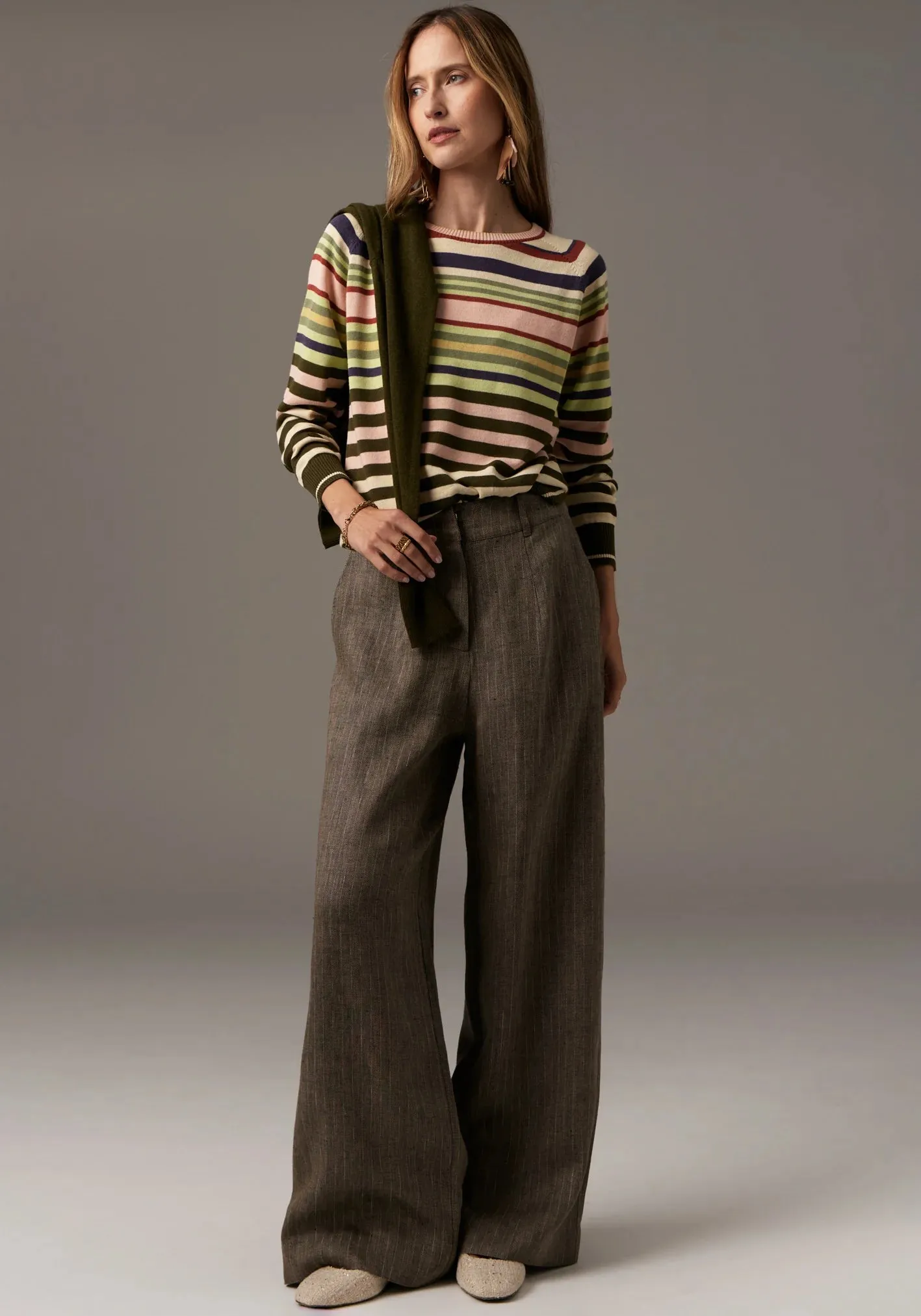 Pol Clothing. - Sela Multi Stripe Knit
