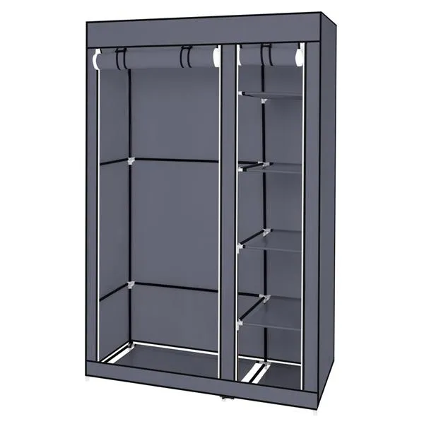 Portable Clothes Closet Wardrobe - 67" Gray