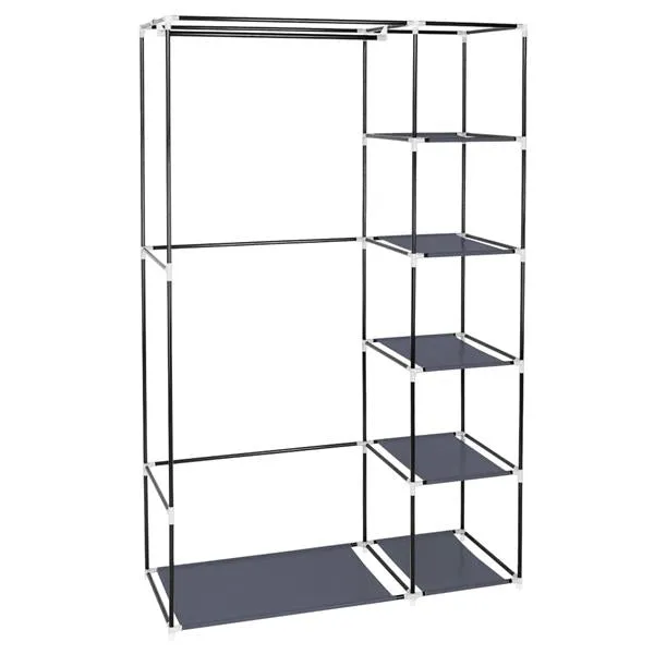 Portable Clothes Closet Wardrobe - 67" Gray