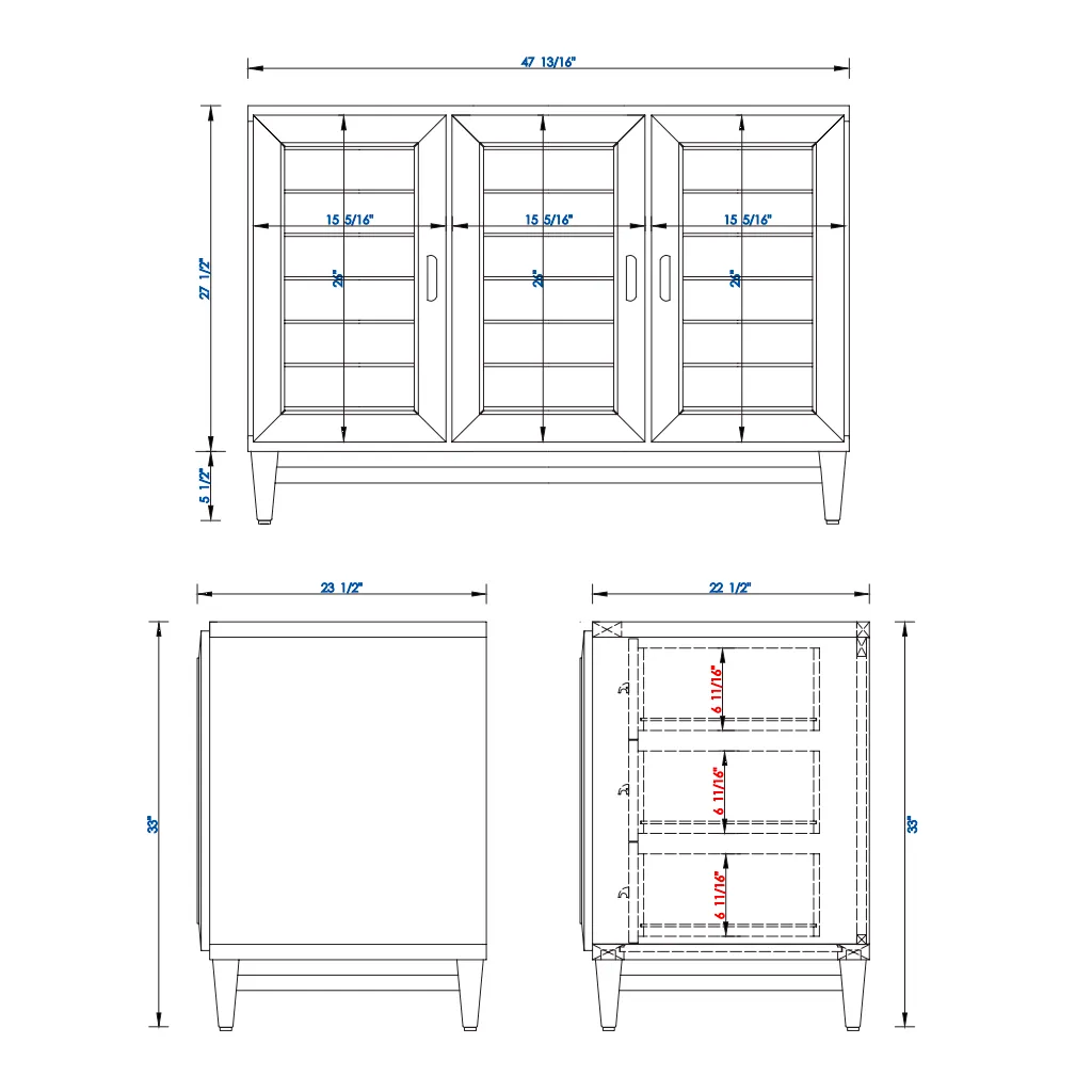 Portland 3 Door and 7 Drawers Bathroom Vanity with Carrara Sink - Floor Mount - 48" Wood/Whitewashed Walnut