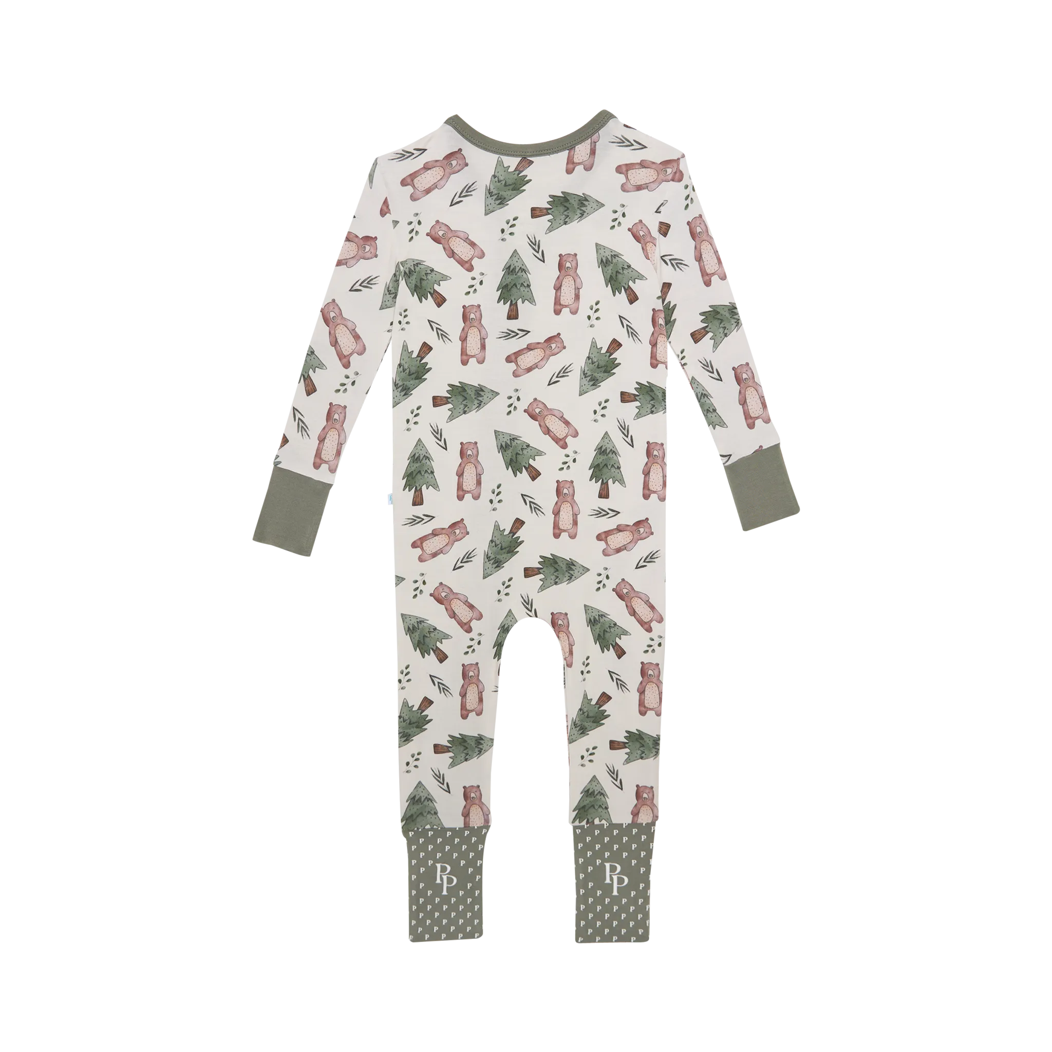 Posh Peanut Baby Convertible Romper Zippered One Piece in Beary