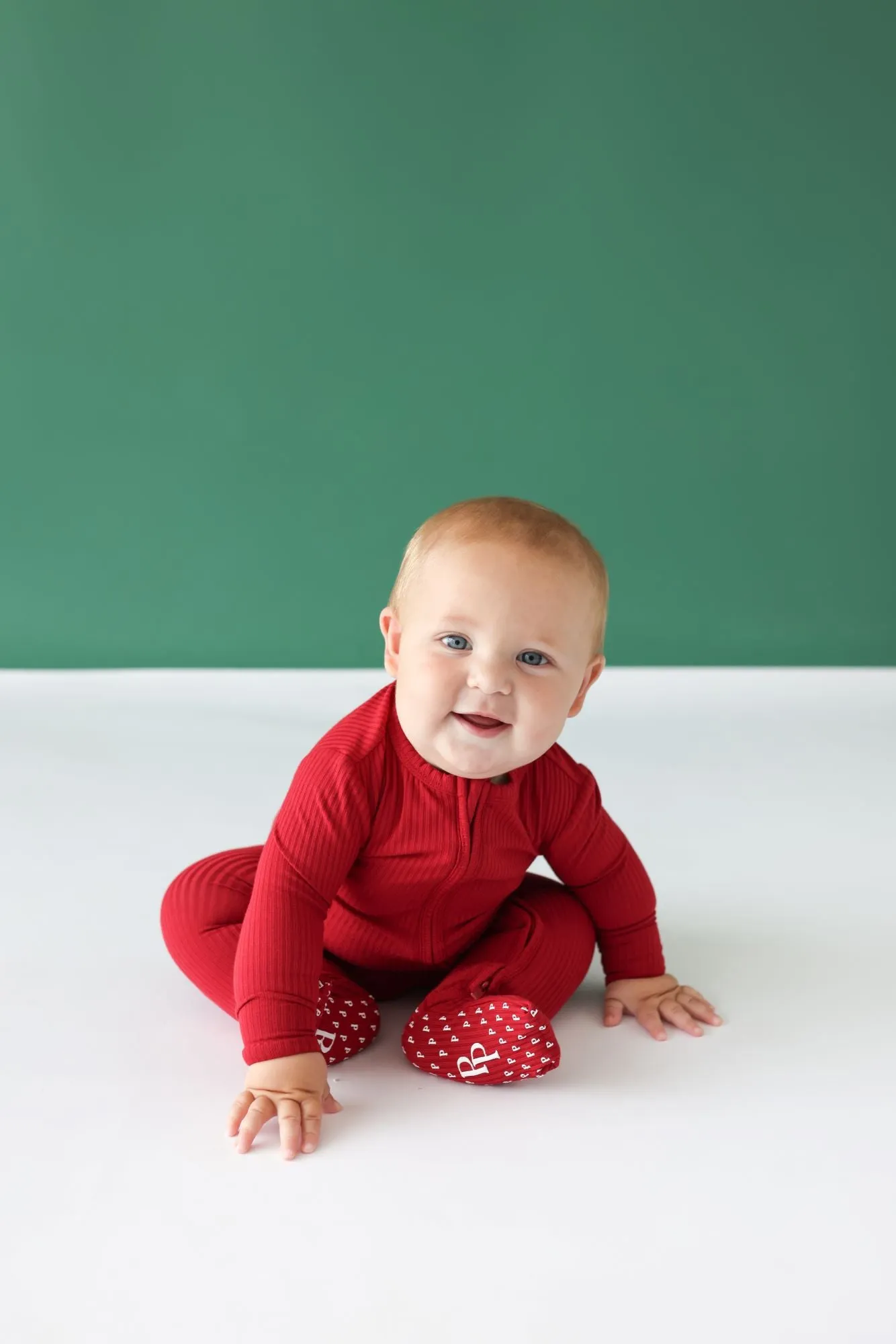 Posh Peanut Dark Red Solid Ribbed Convertible One Piece