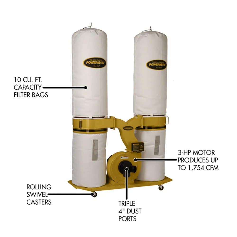 Powermatic PM1900TX-BK3 Dust Collector