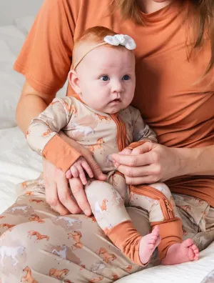 PREEMIE Bamboo Convertible Footie - Ember Tan