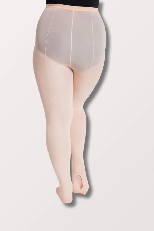 Professional Mesh Transition Tights with Seams - Classical Pink