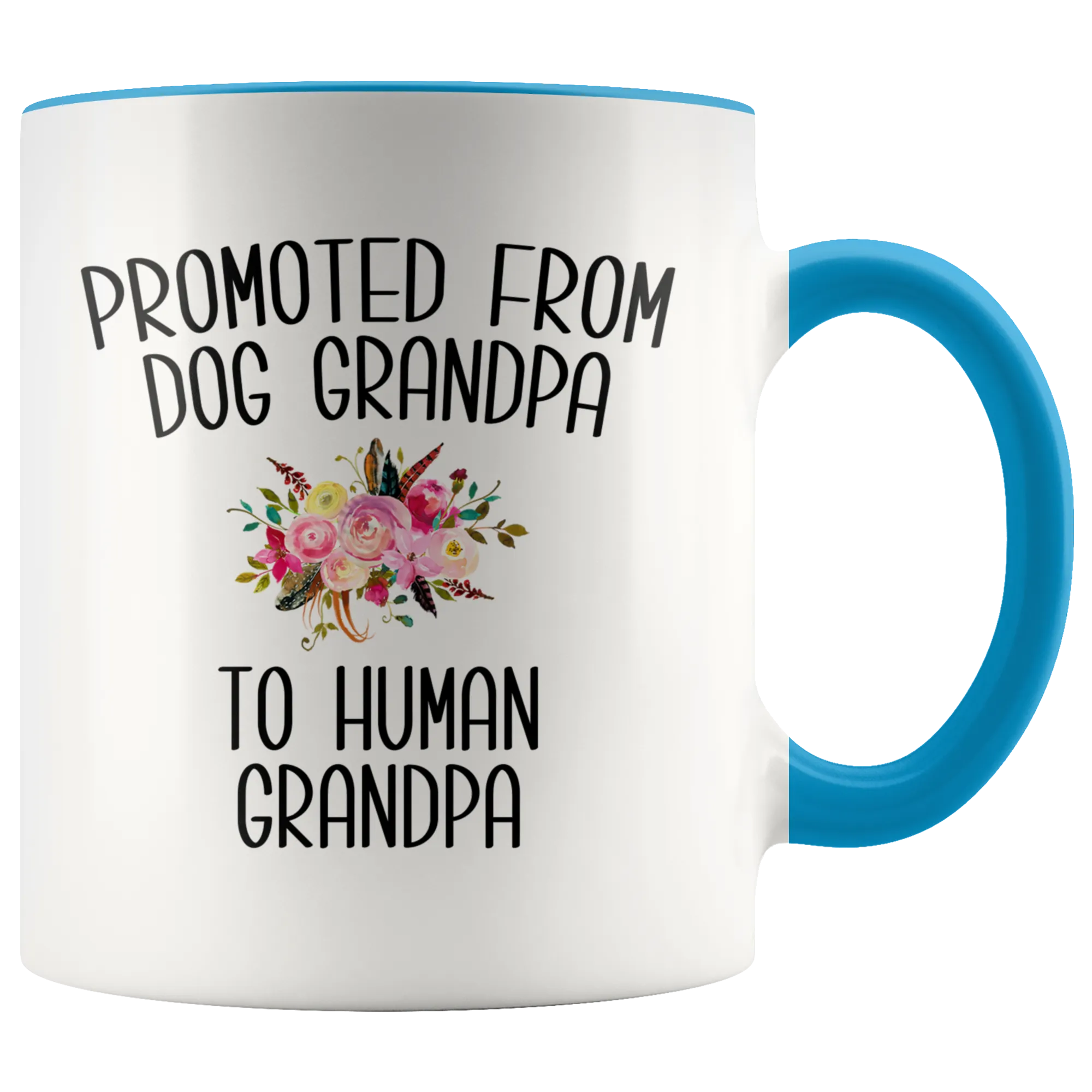 Promoted From Dog Grandpa To Human Grandpa Mug Grandpa Pregnancy Announcement Reveal Gift Father in Law Gift for Him