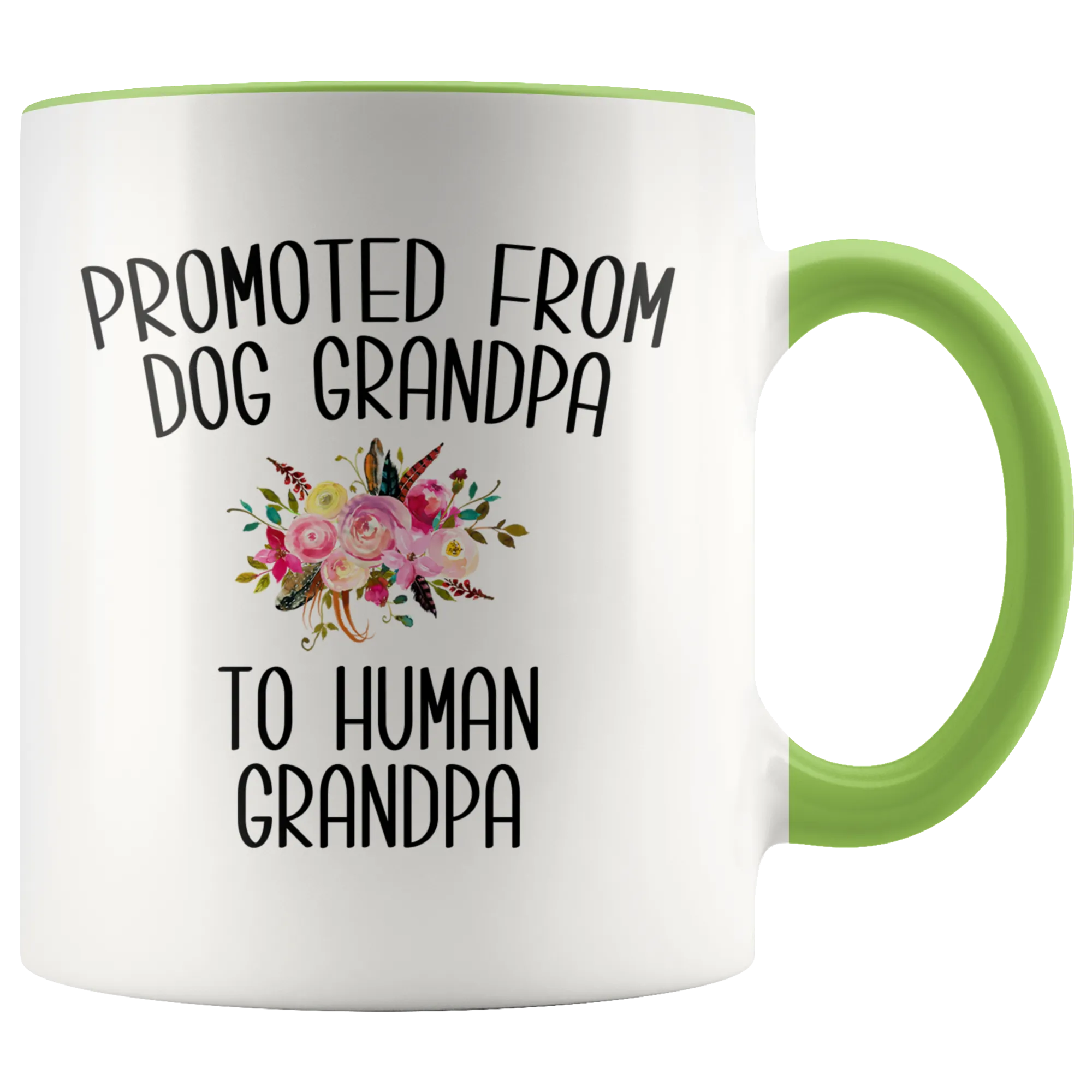 Promoted From Dog Grandpa To Human Grandpa Mug Grandpa Pregnancy Announcement Reveal Gift Father in Law Gift for Him