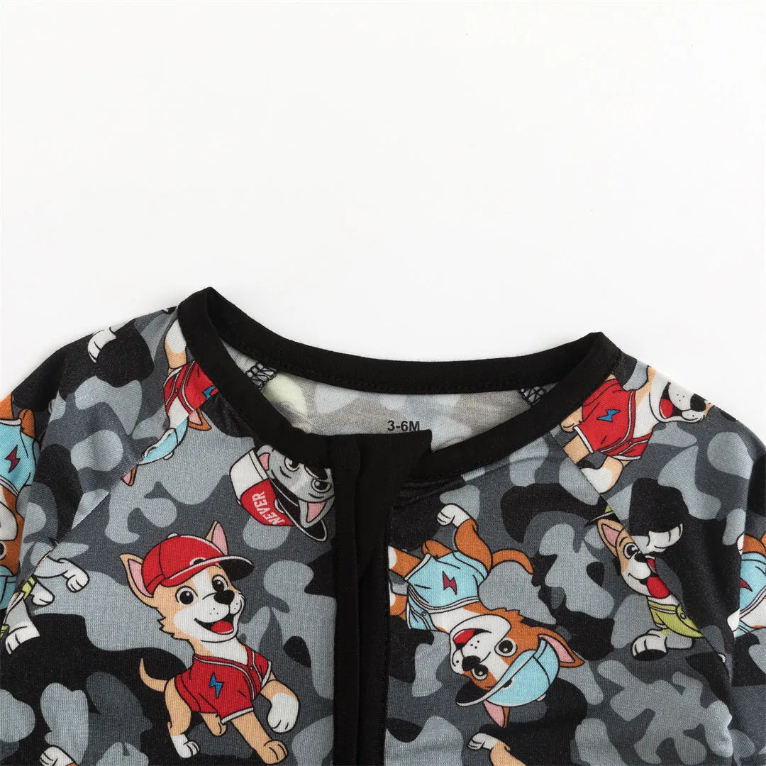 Puppy Rescue Bamboo Pajama Convertible Footed Pajamas