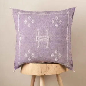 Purple Cactus silk pillow cover