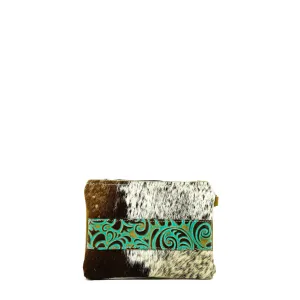 Purse Organizer - Exotic Brindle w/ Turquoise Caracole