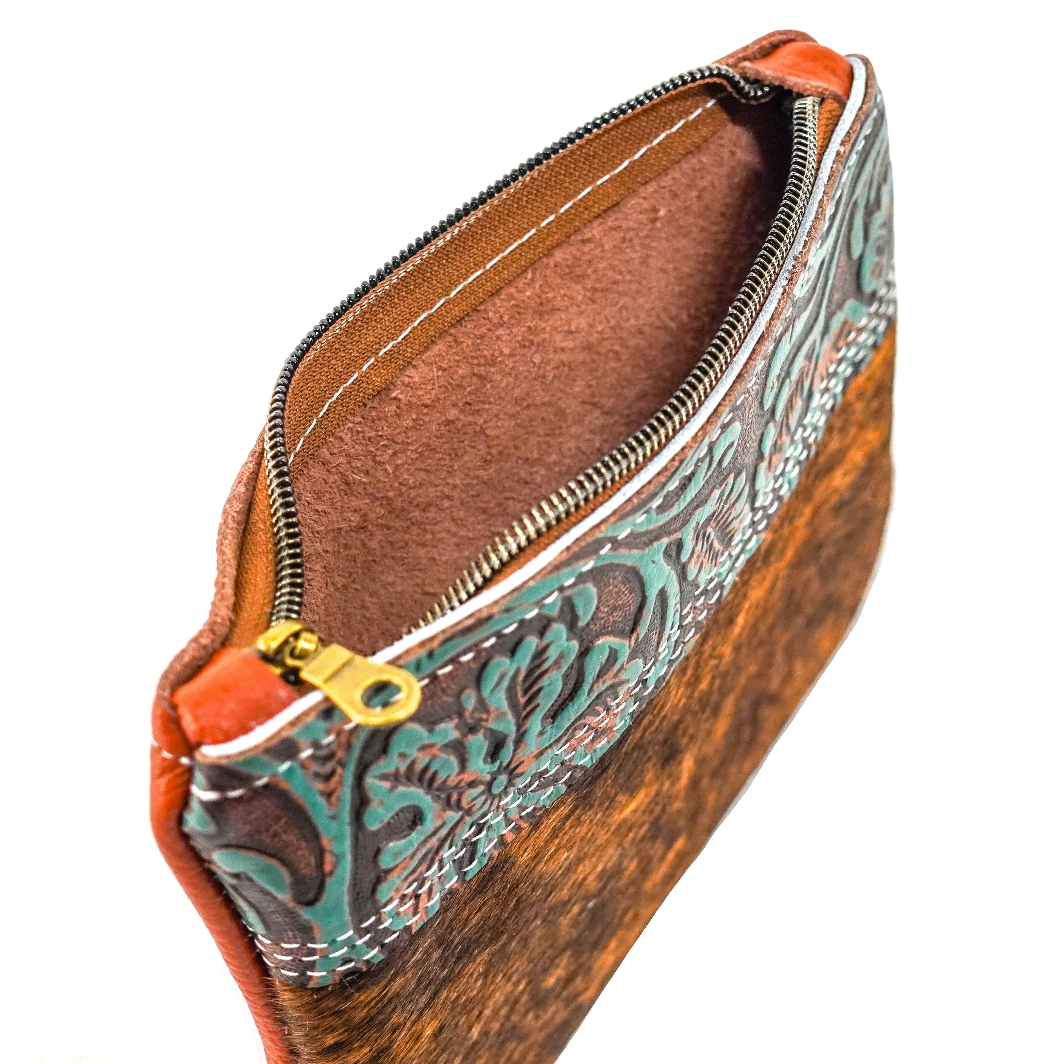 Purse Organizer - Red Brindle w/ Evergreen tool