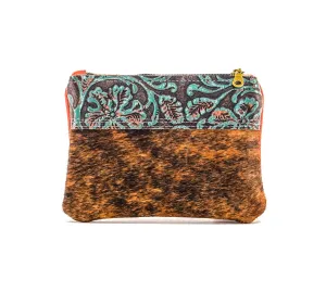 Purse Organizer - Red Brindle w/ Evergreen tool