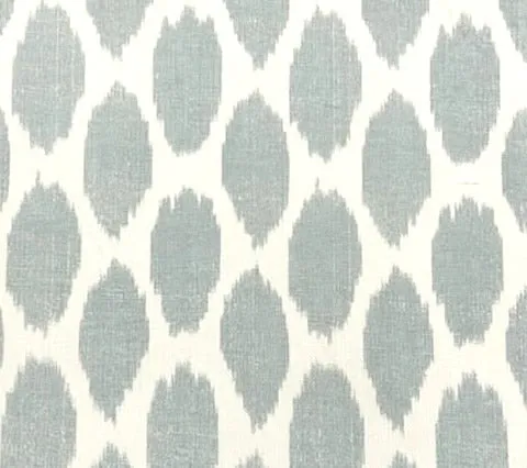 Quadrille Fabric: Adras - Custom Blue on Tinted 100% Linen