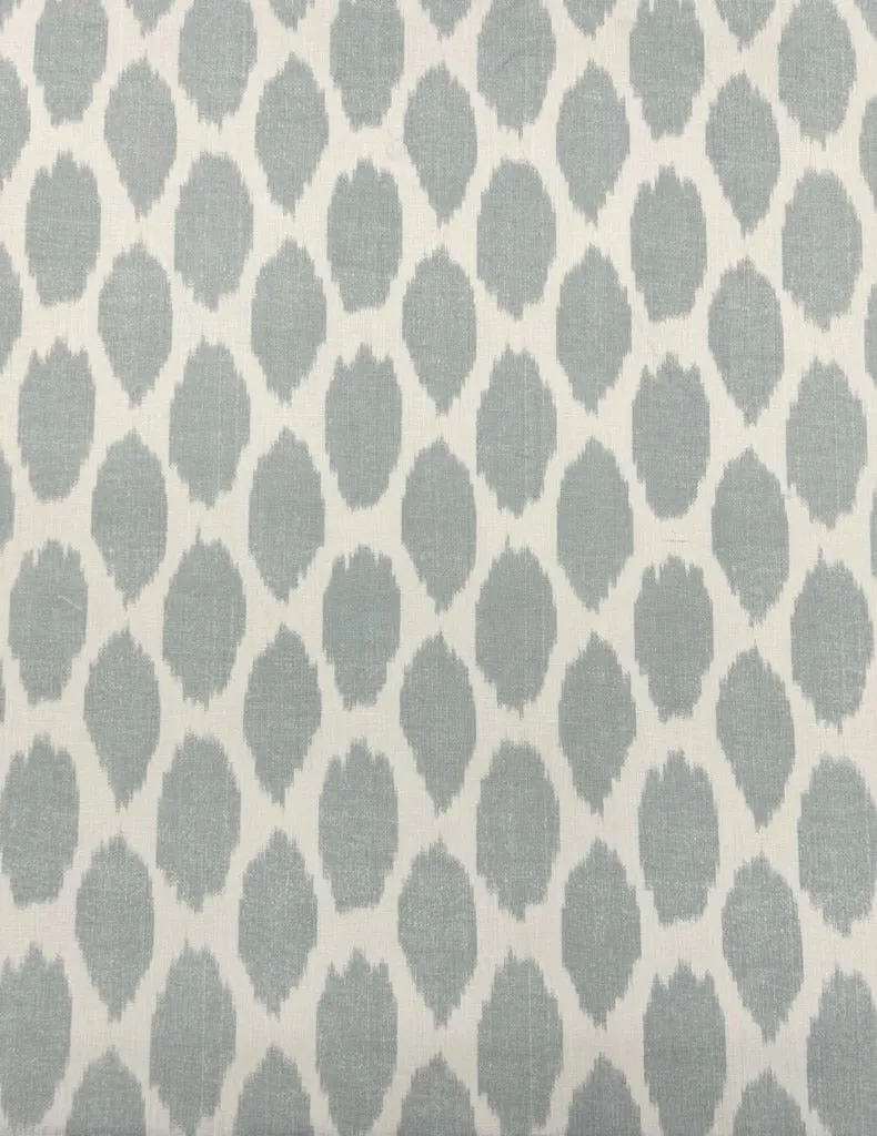 Quadrille Fabric: Adras - Custom Blue on Tinted 100% Linen