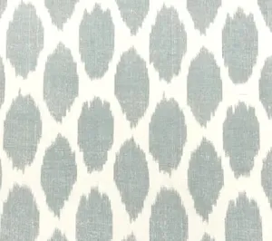 Quadrille Fabric: Adras - Custom Blue on Tinted 100% Linen