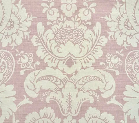 Quadrille Fabric: Este Reverse (Blotch) - Custom Pink on Tinted Belgian Linen / Cotton
