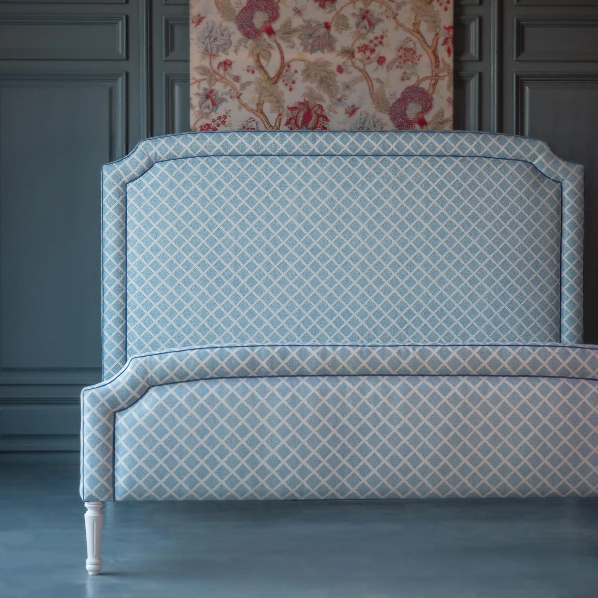 Quadrille Fabric: Shanghai - Custom Pinks on White Belgian Linen/Cotton